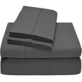 thumbnail image 1 of 400 TC 4-Piece Sheet Set Soft, Wrinkle Resistant 10 Inch Deep Pocket 100% Egyptian Cotton Color Dark Grey Solid Size King, 1 of 4