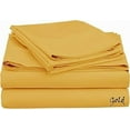 thumbnail image 1 of 400 TC SHEET SET 100% Cotton !! Lightweight Cooling 4PCs !! SOLID COLORS - Full Size - Solid Colors { Gold } Depth Pocket 26" Inches By KM LINEN, 1 of 1