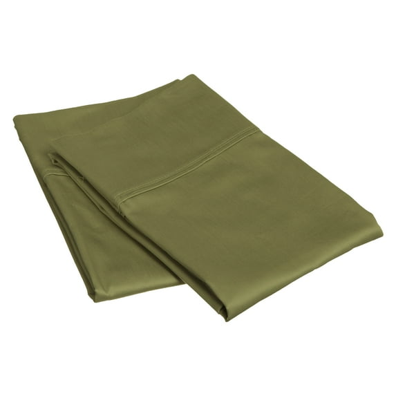 400 Thread-Count, 100% Combed Cotton, Pillowcases, King, Solid, Sage