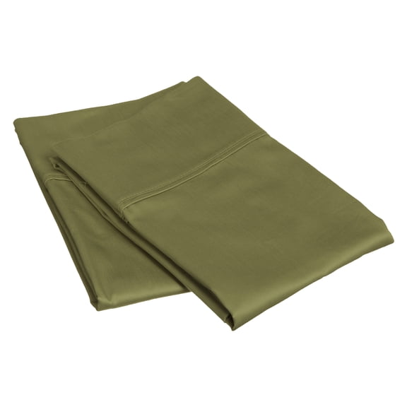 400 Thread-Count, 100% Combed Cotton, Pillowcases, King, Solid, Sage