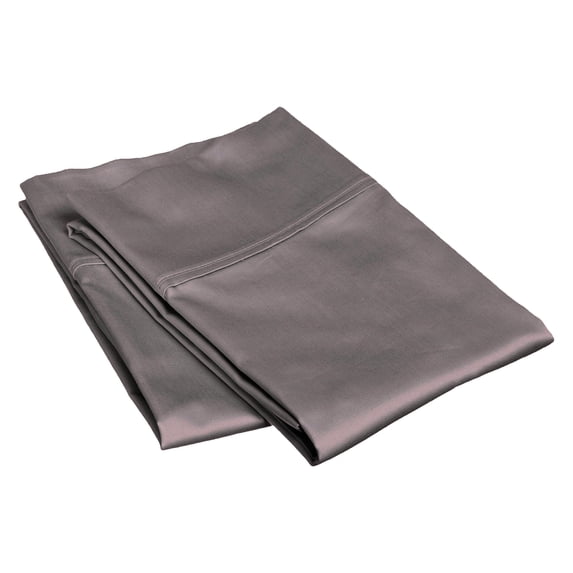 400 Thread-Count, 100% Combed Cotton, Pillowcases, Standard, Solid, Grey