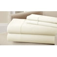 400 Thread Count 100% Cotton 4 pc sheet set with single hole hem Ivory