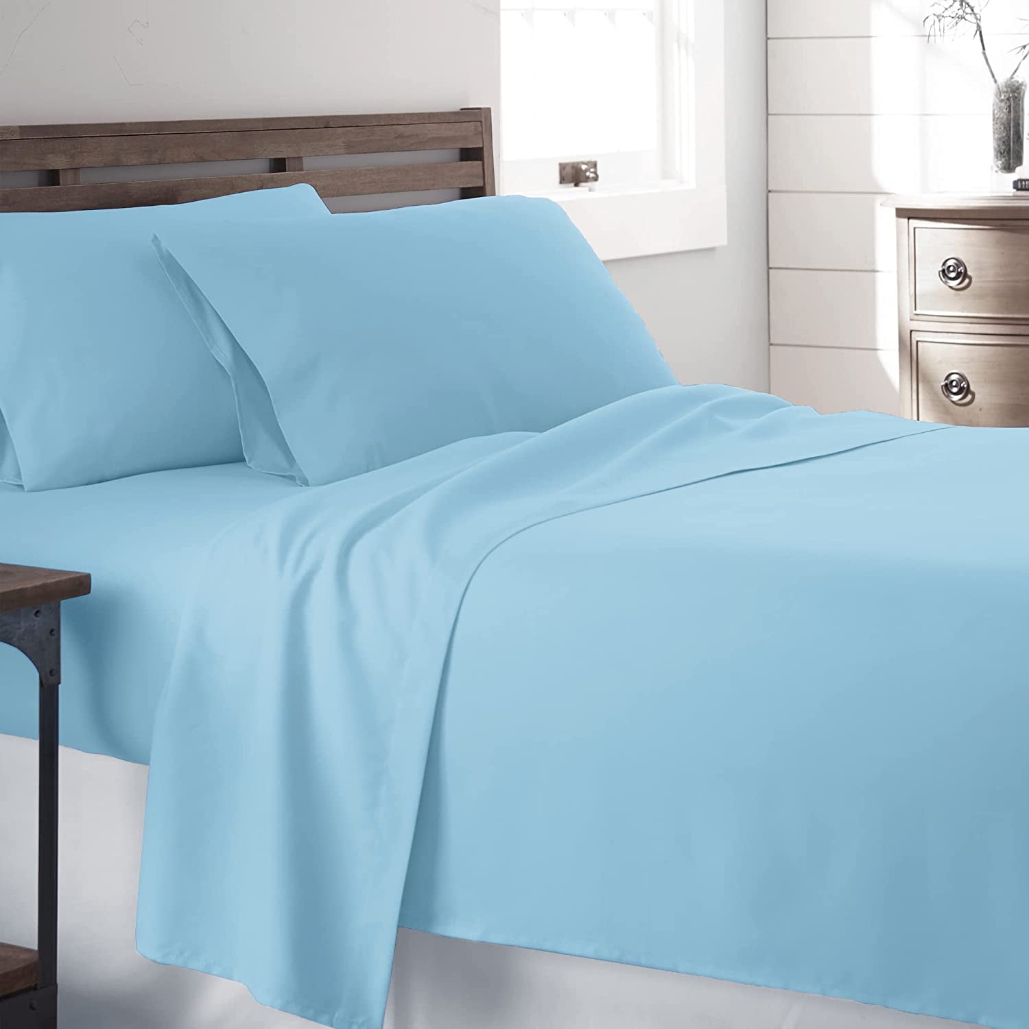 400 Thread Count 100 Cotton Sateen Bed Sheets Deep Pocket, Cotton