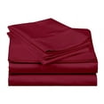 thumbnail image 1 of 400-Thread-Count 100% Egyptian Cotton Sheet Set, 4-Piece Sheets Sets, 10" Deep Pocket of Fitted Sheet - Full, Burgundy Solid, 1 of 7