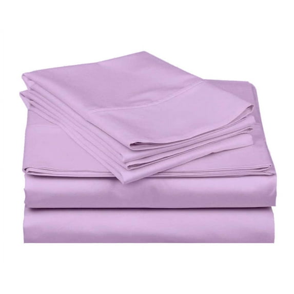 400-Thread-Count 100% Egyptian Cotton Sheet Set, 4-Piece Sheets Sets, 12" Deep Pocket of Fitted Sheet - RV King, Light Grey Solid