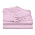 thumbnail image 1 of 400-Thread-Count 100% Egyptian Cotton Sheet Set, 4-Piece Sheets Sets, 15" Deep Pocket of Fitted Sheet - Queen, Pink Solid, 1 of 7