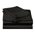 thumbnail image 1 of 400-Thread-Count 100% Egyptian Cotton Sheet Set, 4-Piece Sheets Sets, 18" Extra Deep Pocket of Fitted Sheet - King, Black Solid, 1 of 7
