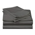 thumbnail image 1 of 400-Thread-Count 100% Egyptian Cotton Sheet Set, 4-Piece Sheets Sets, 18" Extra Deep Pocket of Fitted Sheet - King, Dark Grey Solid, 1 of 7