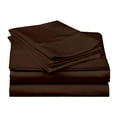 thumbnail image 1 of 400-Thread-Count 100% Egyptian Cotton Sheet Set, 4-Piece Sheets Sets, 18" Extra Deep Pocket of Fitted Sheet - RV King, Chocolate Solid, 1 of 7