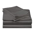 thumbnail image 1 of 400-Thread-Count 100% Egyptian Cotton Sheet Set, 4-Piece Sheets Sets, 18" Extra Deep Pocket of Fitted Sheet - Twin, Dark Grey Solid, 1 of 7