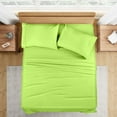 thumbnail image 1 of 400 Thread Count 4 Pcs Sheet Set Deep Pocket 21 Inch 100% Egyptian Cotton Color Parrot-Green Solid Size Twin, 1 of 5