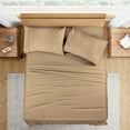 thumbnail image 1 of 400 Thread Count 4 Pcs Sheet Set Deep Pocket 21 Inch 100% Egyptian Cotton Color Taupe Solid Size Full, 1 of 5