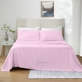 thumbnail image 1 of 400 Thread Count 4 Piece Quality Sheet Set 12 Inch Deep Pocket 100% Egyptian Cotton Color Lilac Stripe Size King, 1 of 5