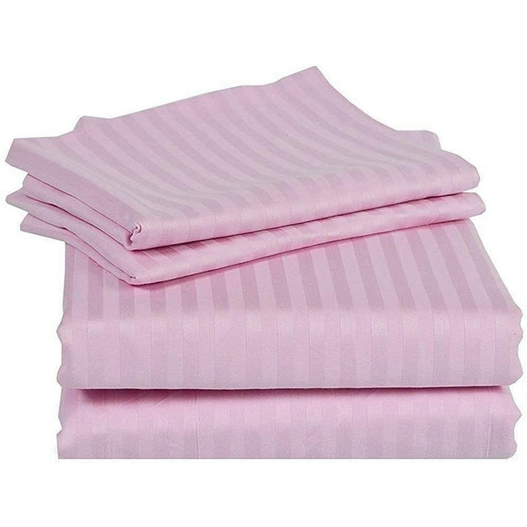 Superior Egyptian Cotton 400 Thread Count Solid Sateen Sheet Set (King - Pink)