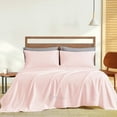 thumbnail image 1 of 400 Thread Count 4 Piece Quality Sheet Set Deep Pocket 24 Inch 100% Egyptian Cotton Color Blush-Pink Print SizeCalifornia King, 1 of 7