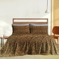 thumbnail image 1 of 400 Thread Count 4 Piece Sheet Set Deep Pocket 8 Inch 100% Egyptian Cotton Color Leopard Print Size Queen, 1 of 6
