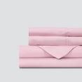thumbnail image 1 of 400 Thread Count - 6 Piece Bed Sheet Set - 100% Egyptian Cotton - 18" Deep Pocket - Pink Solid, Twin XXL Size., 1 of 5