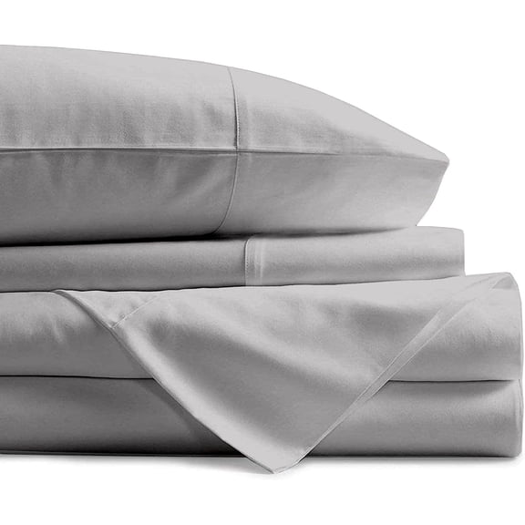400 Thread Count - Boat Sheet Set 4 Piece - 100% Egyptian Cotton - 14" Deep Pocket - Extra Soft and Luxury - Universal - AFT - Berth Size Fits Perfectly - Light Gray Solid.