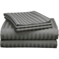 thumbnail image 1 of 400 Thread Count - Boat Sheet Set 4 Piece - 100% Egyptian Cotton - 14" Deep Pocket - Extra Soft and Luxury - Universal V Berth Size Fits Perfectly - Dark Gray Stripe., 1 of 4