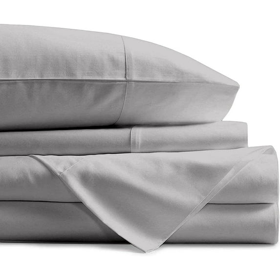 400 Thread Count - Boat Sheet Set 4 Piece - 100% Egyptian Cotton - 15" Deep Pocket - Extra Soft and Luxury - Universal - AFT - Berth Size Fits Perfectly - Light Gray Solid.