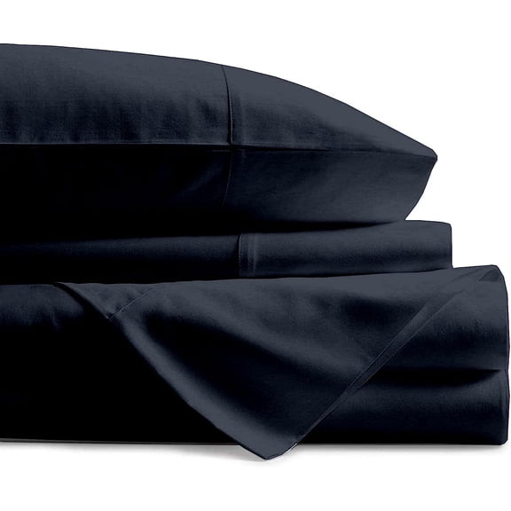 400 Thread Count - Boat Sheet Set 4 Piece - 100% Egyptian Cotton - 16" Deep Pocket - Extra Soft and Luxury - Universal - XL - V Berth Size Fits Perfectly - Navy Blue Solid.