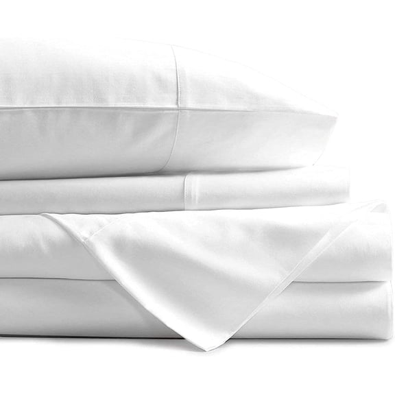 400 Thread Count - Boat Sheet Set 4 Piece - 100% Egyptian Cotton - 6" Deep Pocket - Extra Soft and Luxury - Universal - XL - V Berth Size Fits Perfectly - White Solid.