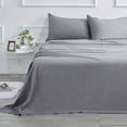 400 Thread Count Cotton Queen Size Sheet Set (Gray Color) 4 Piece 100