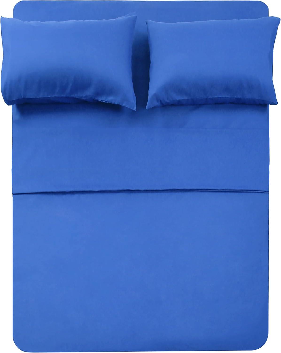 400 Thread Count Cotton Queen Size Sheet Set (Royal Blue Color) 4 Piece