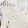 thumbnail image 1 of 400 Thread Count Egyptian Cotton Stripe Duvet Cover Set, Full/ Queen, Ivory, 1 of 5