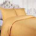 thumbnail image 1 of 400 Thread Count Egyptian Cotton Stripe Duvet Cover Set, Twin, Gold, 1 of 5