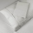 thumbnail image 1 of 400 Thread Count Egyptian Cotton Stripe Pillowcase Set, King, Platinum, 1 of 5