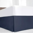 thumbnail image 1 of 400 Thread Count Luxury Pleated Bedskirt - 100% Egyptian Cotton - 10" Deep Pocket - Wrinkle-Free Box Pleated Bed Skirts - Queen Size - Navy Blue., 1 of 4