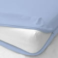 thumbnail image 1 of 400 Thread Count - Zipper Fitted Sheet 1 Piece - 22 Inch Deep Pocket - Extra Soft & 100% Egyptian Cotton Bed Mattress Cover & Protectors with Zip Fastening - Light Blue Solid, Full Size., 1 of 4