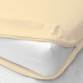 thumbnail image 1 of 400 Thread Count Zipper Fitted Sheets & Mattress Covers, 100% Egyptian Cotton Mattress Encasements - Long Staple Hotel Quality Bed Covers with 22" Inch Deep Pocket - Ivory Solid, Twin-XL, 1 of 4