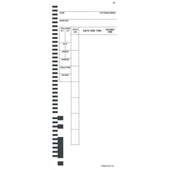 400 Time Cards for 4000, 4000PRO, 4000HD, 5000, 5000HD Auto Totaling Time Clocks