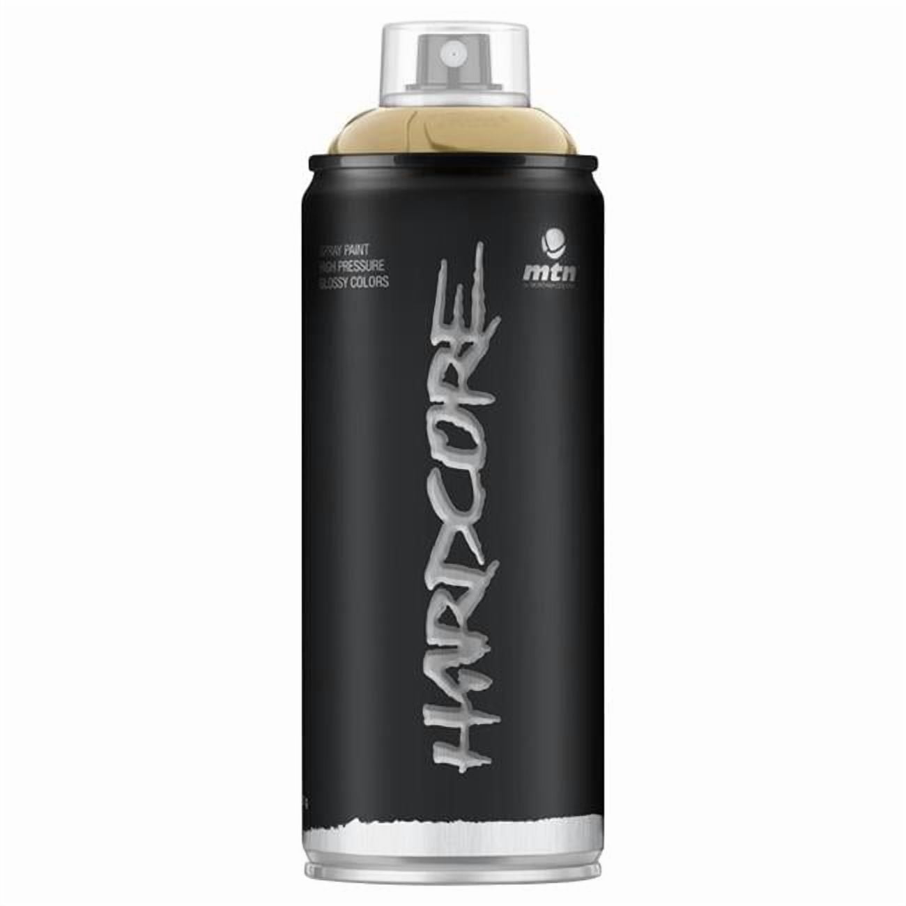 400 ml Hardcore Gloss Spray Paint, Gold Metallic - Pack of 6