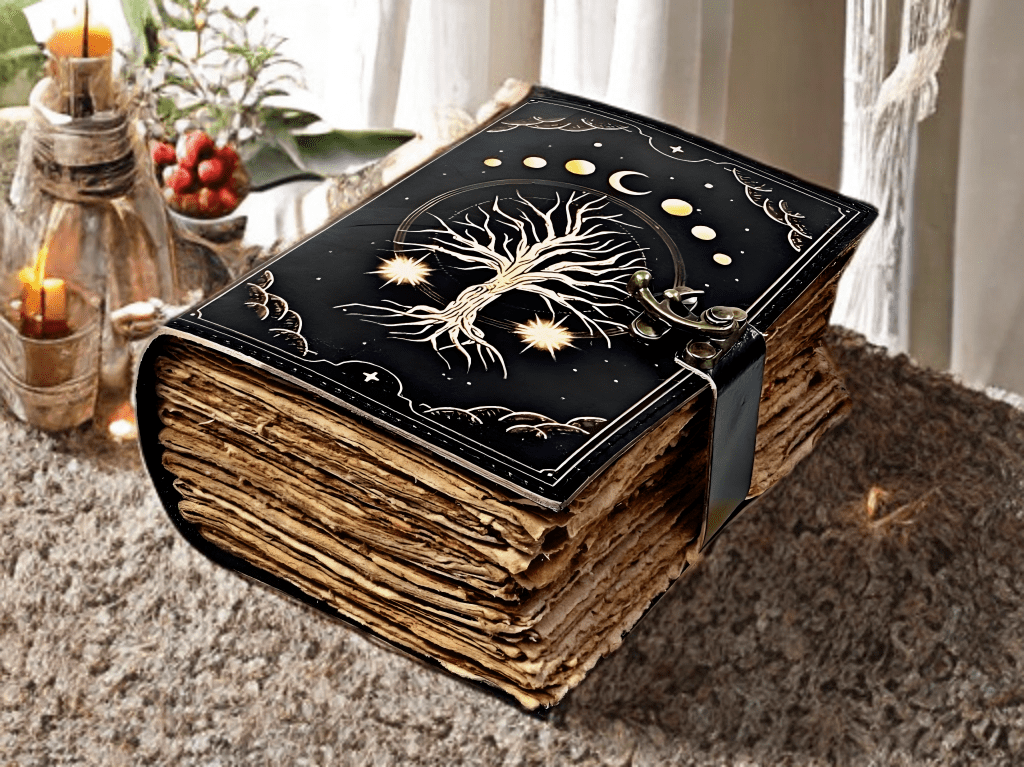 400 pages Blank Spell Book of Shadows Celestial Tree of Life vintage journal gifts for men and women