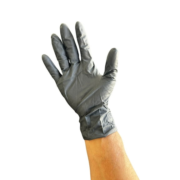 400 pcs, Disposable Nitrile Gloves, Medium, Black, Pure Nitrile