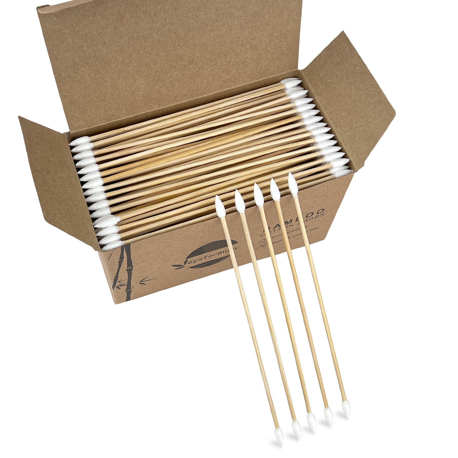 400 pcs Gun Cleaning Swabs, 6 Inch Bamboo Sticks, Double Pointed Tips