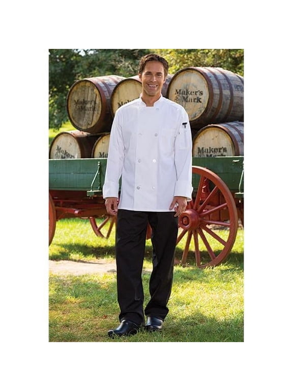 4000-0103 Classic Basic Baggy Chef Pant with 3" Elastic Waist in Black - Medium