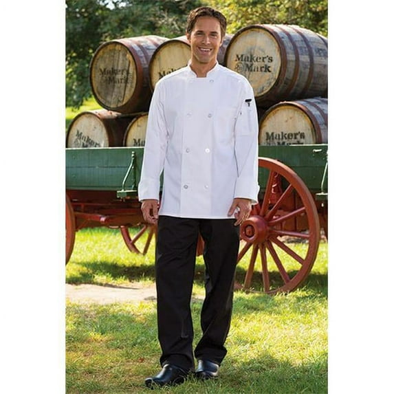 4000-0109 Classic Basic Baggy Chef Pant with 3'' Elastic Waist in Black - 5XLarge