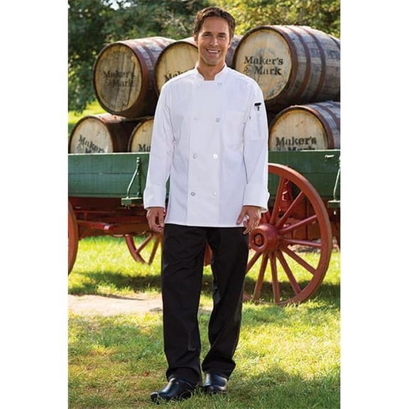 4000-0110 Classic Basic Baggy Chef Pant with 3'' Elastic Waist in Black - 6XLarge