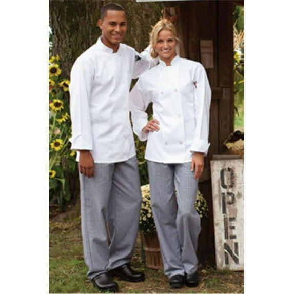 4000-4005 Classic Basic Baggy Chef Pant with 3" Elastic Waist in Houndstooth - XLarge