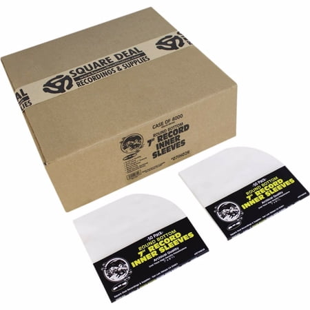 (4000) 7 Round Bottom Vinyl Record Inner Sleeves - 2mil Thick - Archival Quality - 07IH02R