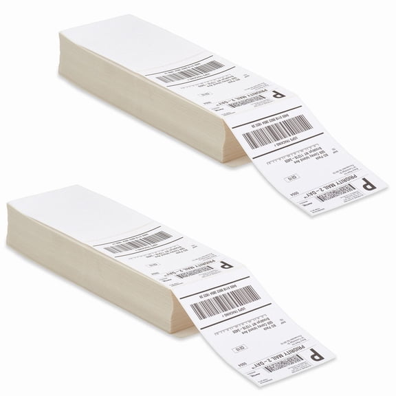 4000 Fanfold 4" x 6" Direct Thermal shipping Barcode Labels Zebra Free Shipping