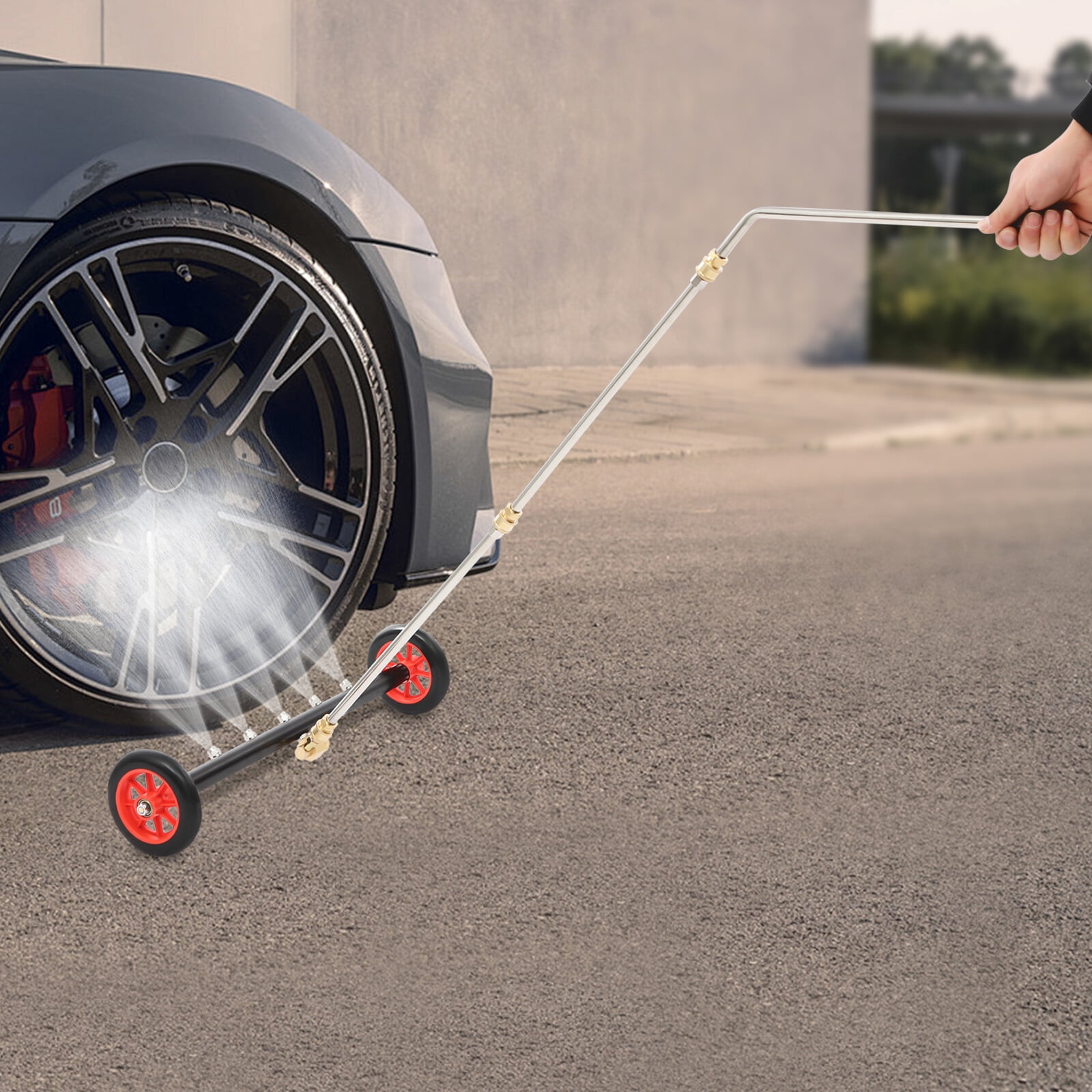 Under Car Cleaner 4000 PSI Pressure Washer Attachment, 2-in-1 Under Car Cleaner & Water ...