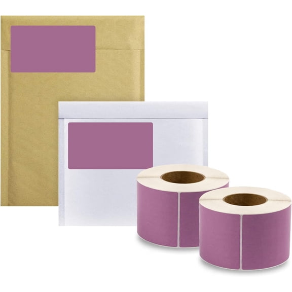 Thermal Transfer Shipping Labels Grape Color 4000 count 4 in x 6 in with 3 in Core