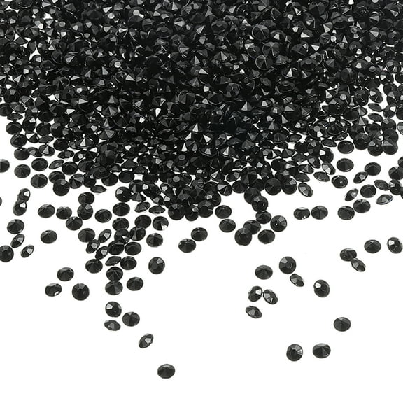4000 Pcs Wedding Table Scatter Confetti Crystals 6 mm Acrylic Diamonds for Table Centerpiece, Black