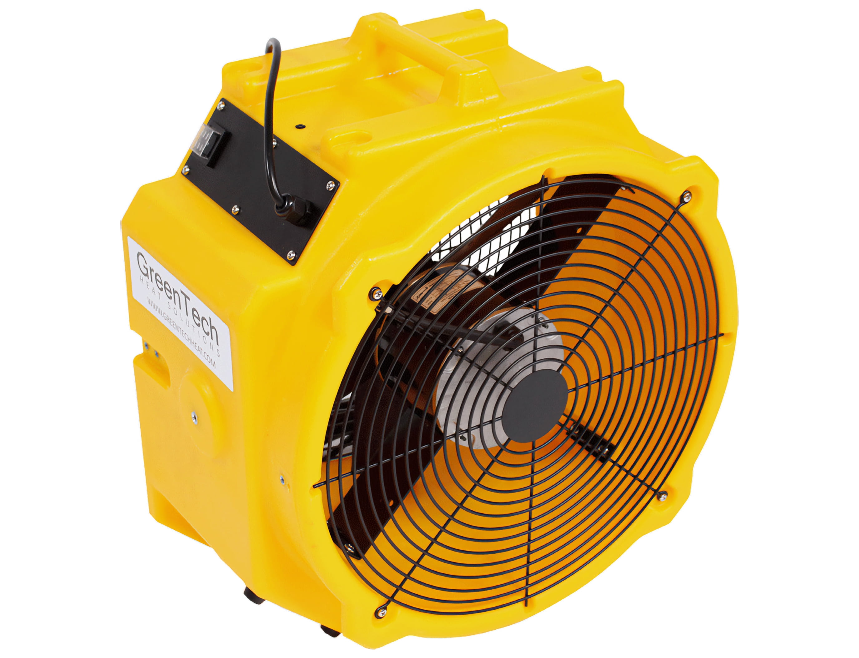 AM 4000 Portable Wind Tunnel Air Mover Circulator Equipment, 4000 CFM High-Thermal Resistant Max Performance Professional-Grade, Carpet Dryer, Floor Blower, Utility Fan, Pest Bed Bug Treatment, Yellow