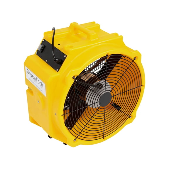 AM 4000 Portable Wind Tunnel Air Mover Circulator Equipment, 4000 CFM High-Thermal Resistant Max Performance Professional-Grade, Carpet Dryer, Floor Blower, Utility Fan, Pest Bed Bug Treatment, Yellow